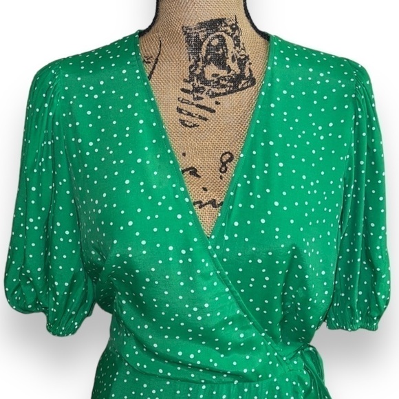 Green Mini Wrap Dress Women’s Size Medium Target A New Day - Picture 4 of 8